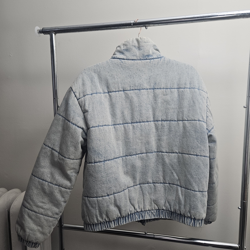 Popsugar Light Gray Puffer Jacket - image 4